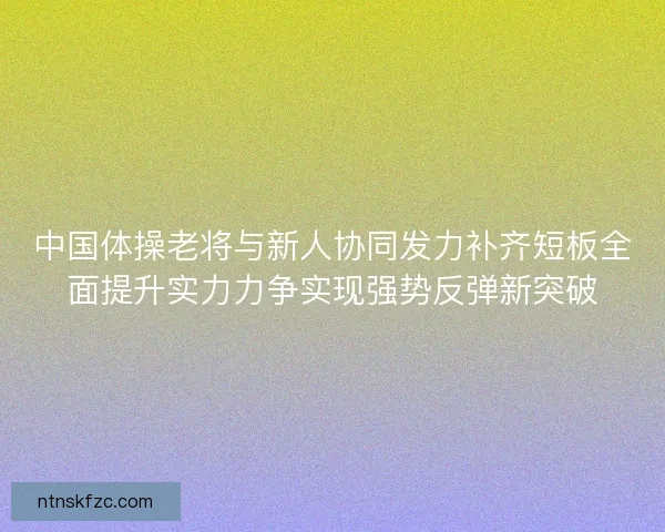中国体操老将与新人协同发力补齐短板全面提升实力力争实现强势反弹新突破